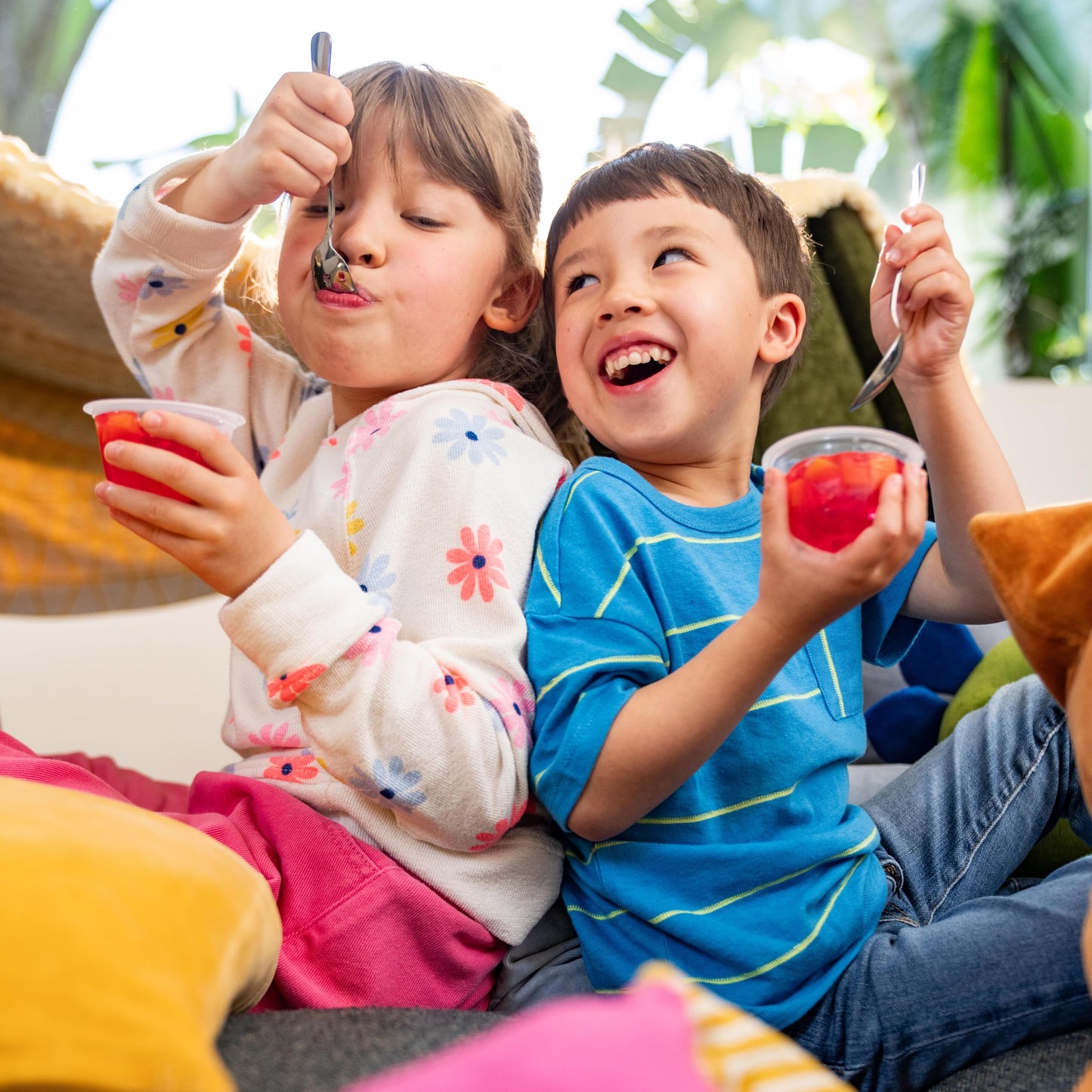 Dole Fruit Bowls Peaches in Strawberry Flavored Gel Snacks, 4.3oz 12 Total Cups, Gluten & Dairy Free, Bulk Lunch Snacks for Kids