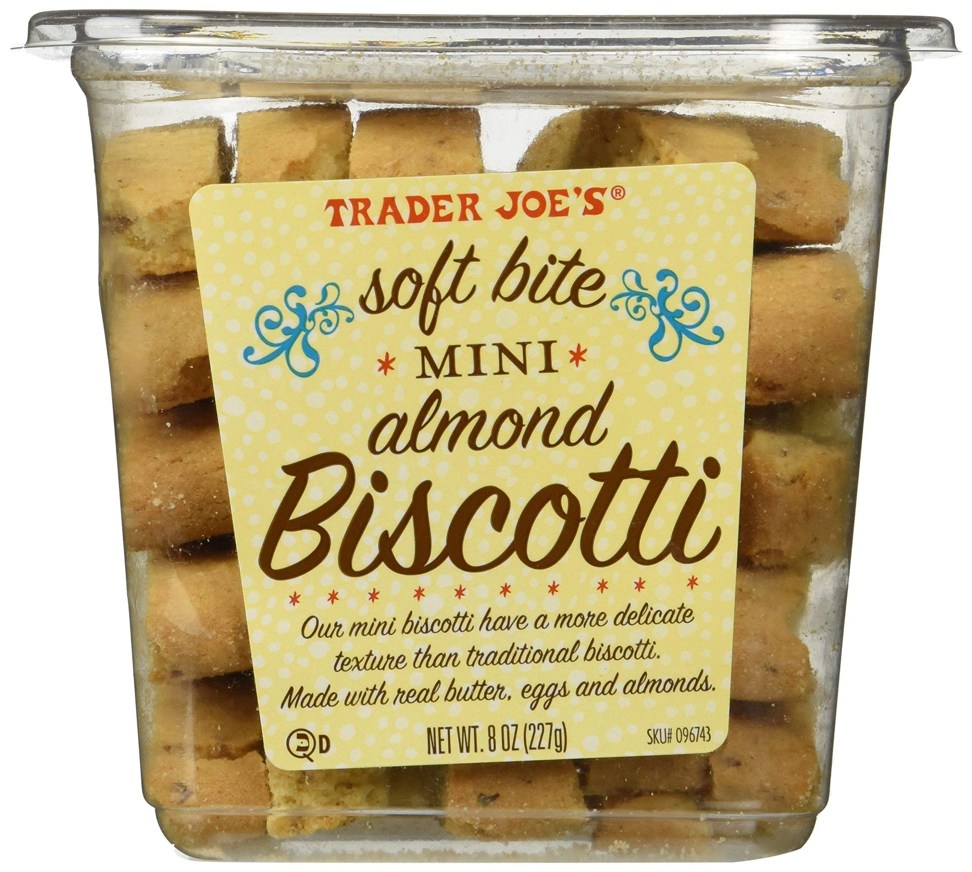 Trader Joes Soft Bite Mini Almond Biscotti - PACK OF 2