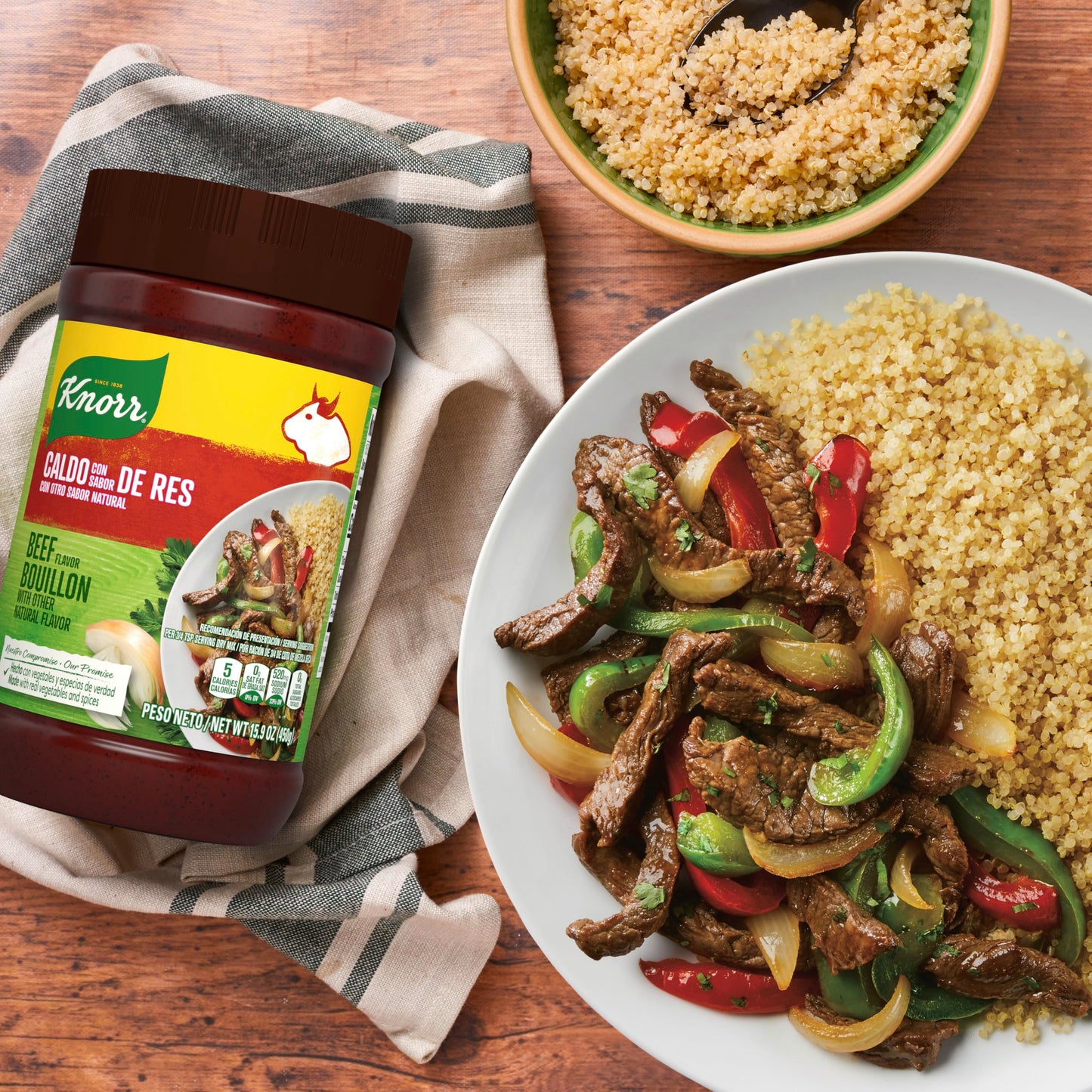 Knorr Granulated Bouillon Beef, 12 Count, 15.9 oz Pack, Ideal for Cooking and Seasoning