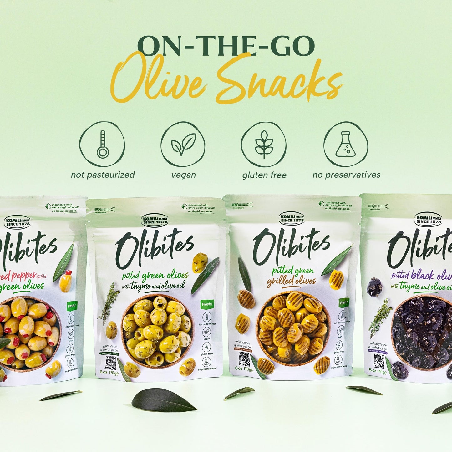 Olibites Pitted Olives - Marinated in Extra Virgin Olive Oil, 5 oz, Black
