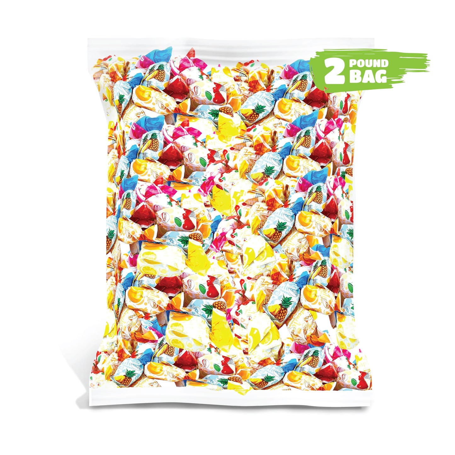 Arcor Fruit-Filled Hard Candy, Assorted Flavors, Bulk Pack 2 Pounds (About 130 Count)