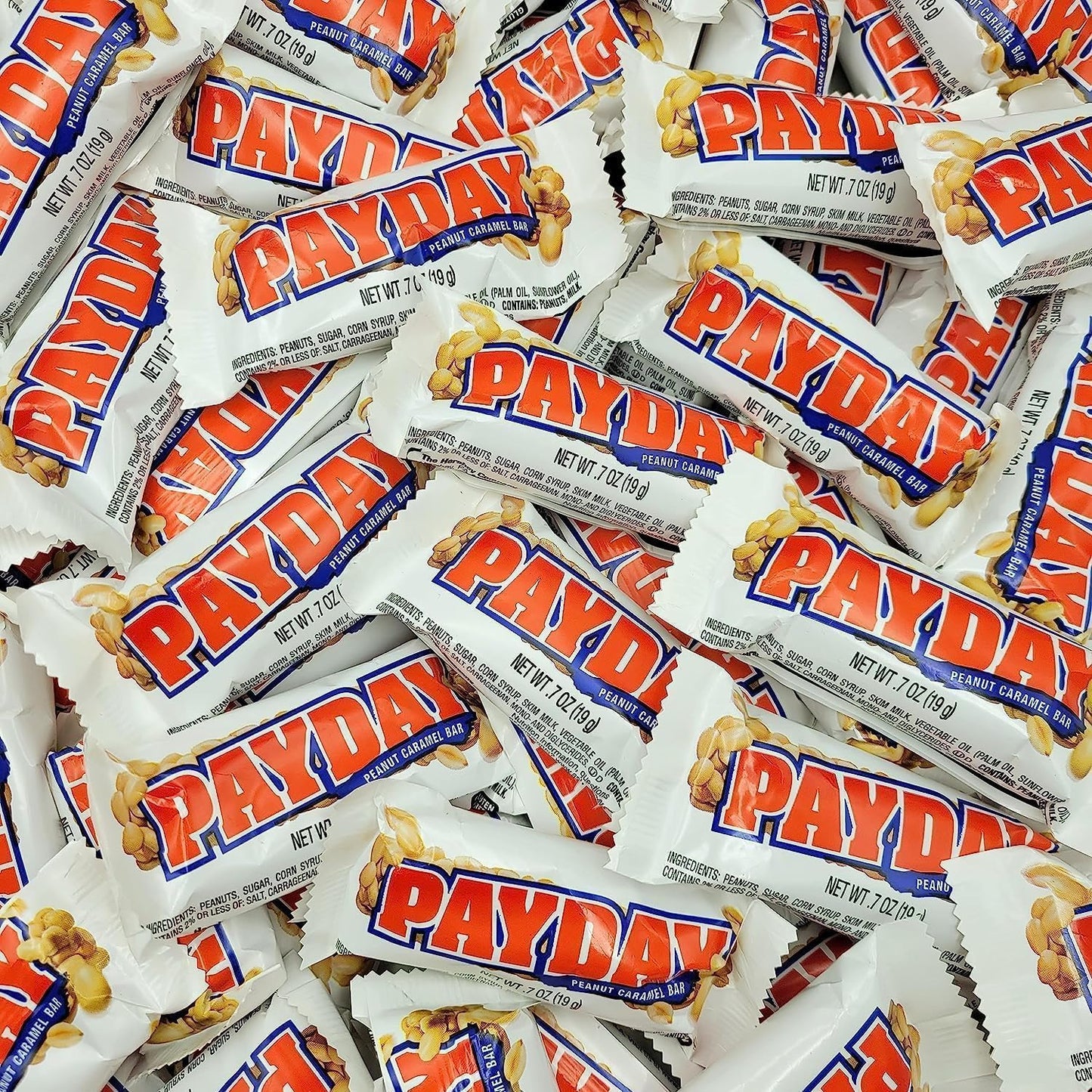 PayDay Fun Size Candy Bars - 40 Individually Wrapped Candy Bars - Bulk PayDay Peanut & Caramel Candy - Bulk Candy Perfect for Pa