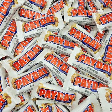 PayDay Fun Size Candy Bars - 40 Individually Wrapped Candy Bars - Bulk PayDay Peanut & Caramel Candy - Bulk Candy Perfect for Pa