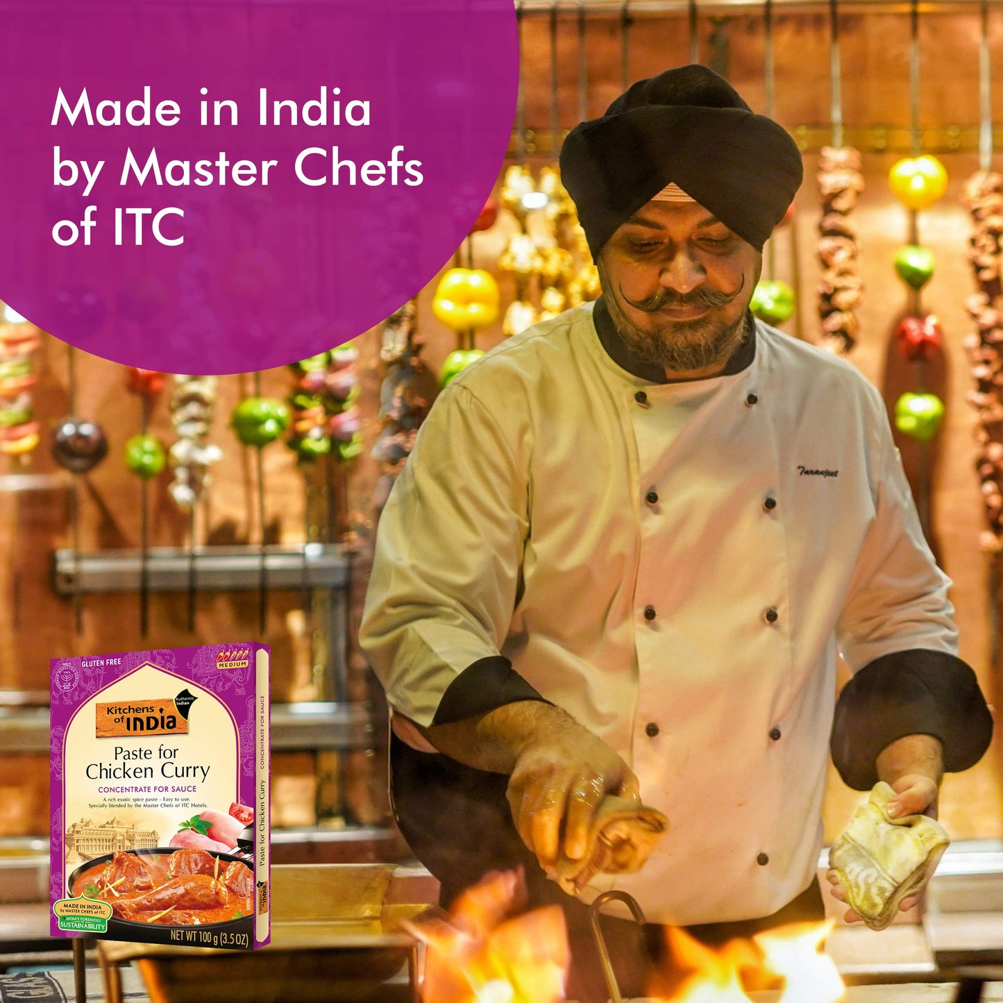 Kitchens Of India Paste for Chicken Curry, 3.5-Ounce Boxes (Pack of 6)