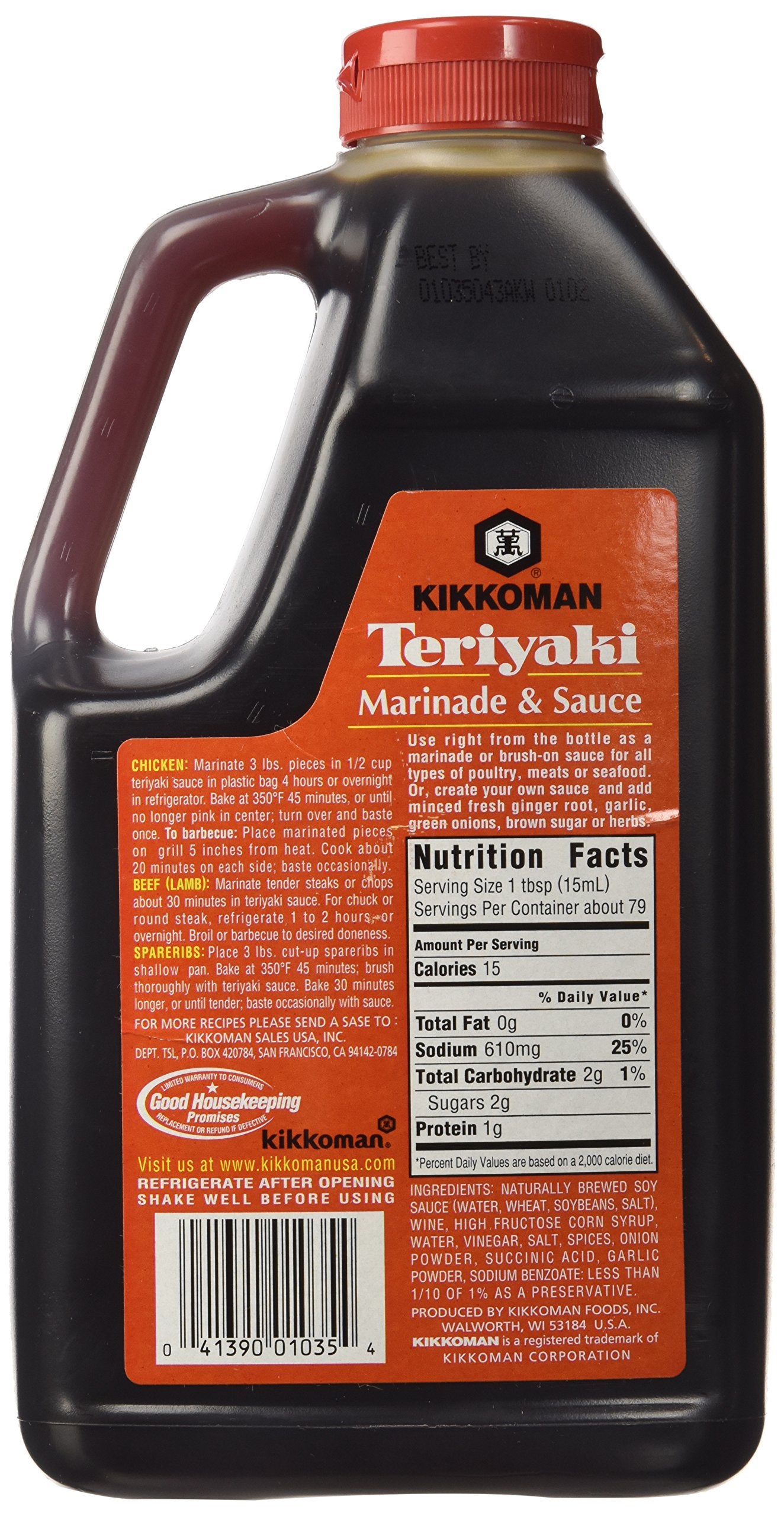 Kikkoman Teriyaki Marinade & Sauce, 40 Oz (1.25 Qt)