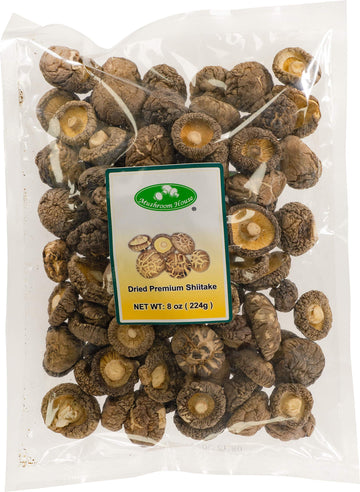 Mushroom House (MUSI1) Dried Shiitake Premium Mushrooms, 8 Oz