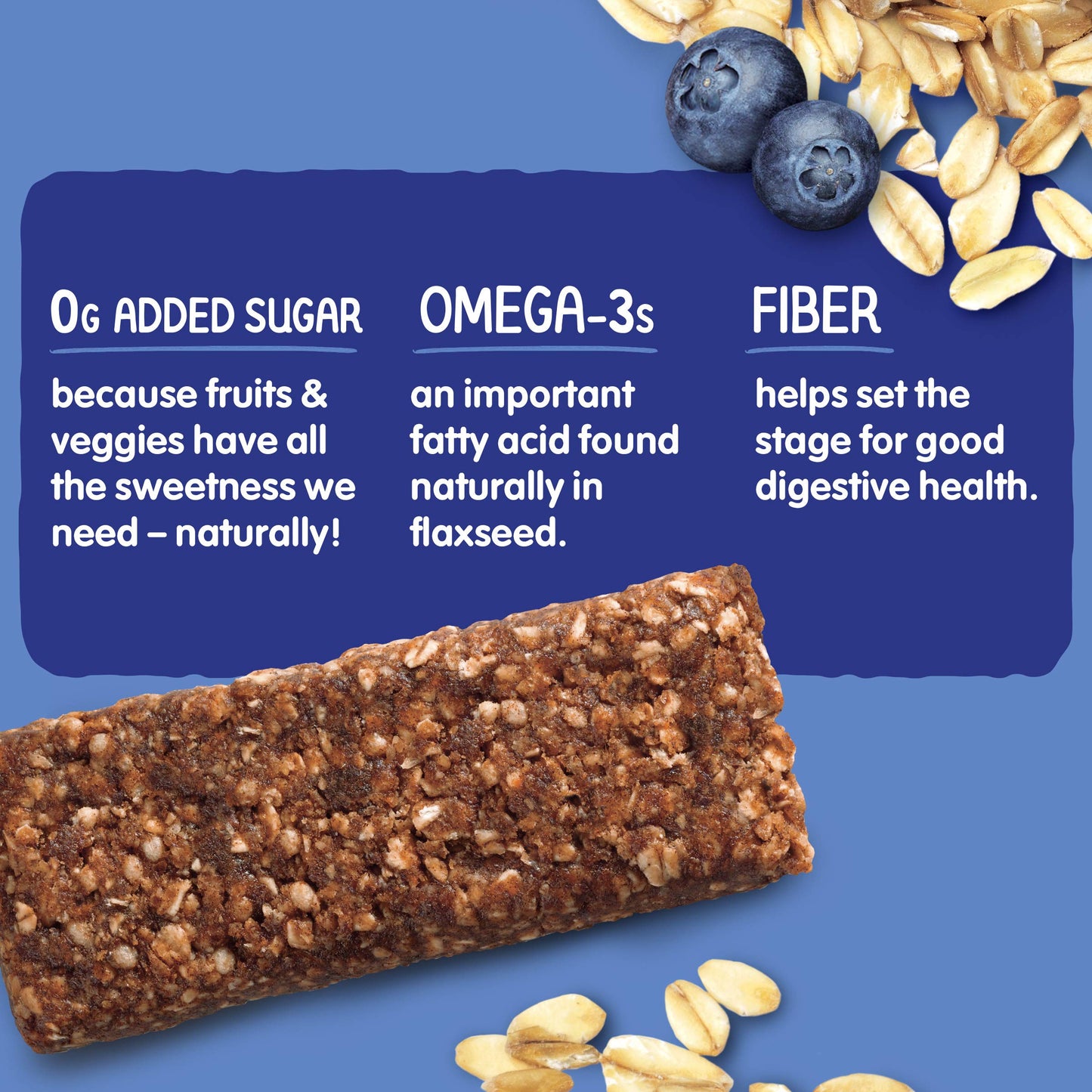 Happy Tot Organics Super Foods Oat Bars, Blueberries & Oatmeal, 5 Count (Pack Of 6)