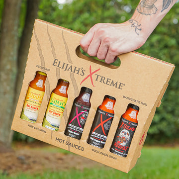 Elijah'S Xtreme Hot Sauce Gift Sets - 5 Pack Award Winning Hot Sauce Sampler Includes Mango Habanero Sauce, Roasted Jalapeno Cay