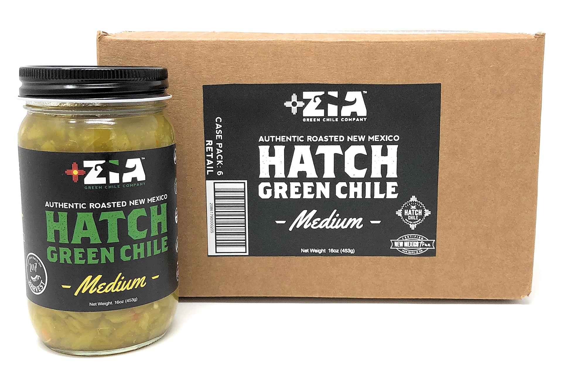 Zia Green Chile Company Original Hatch Green Chile Diced, Vegan & Gluten-Free, 6 Pack, 1 Pound, Natural