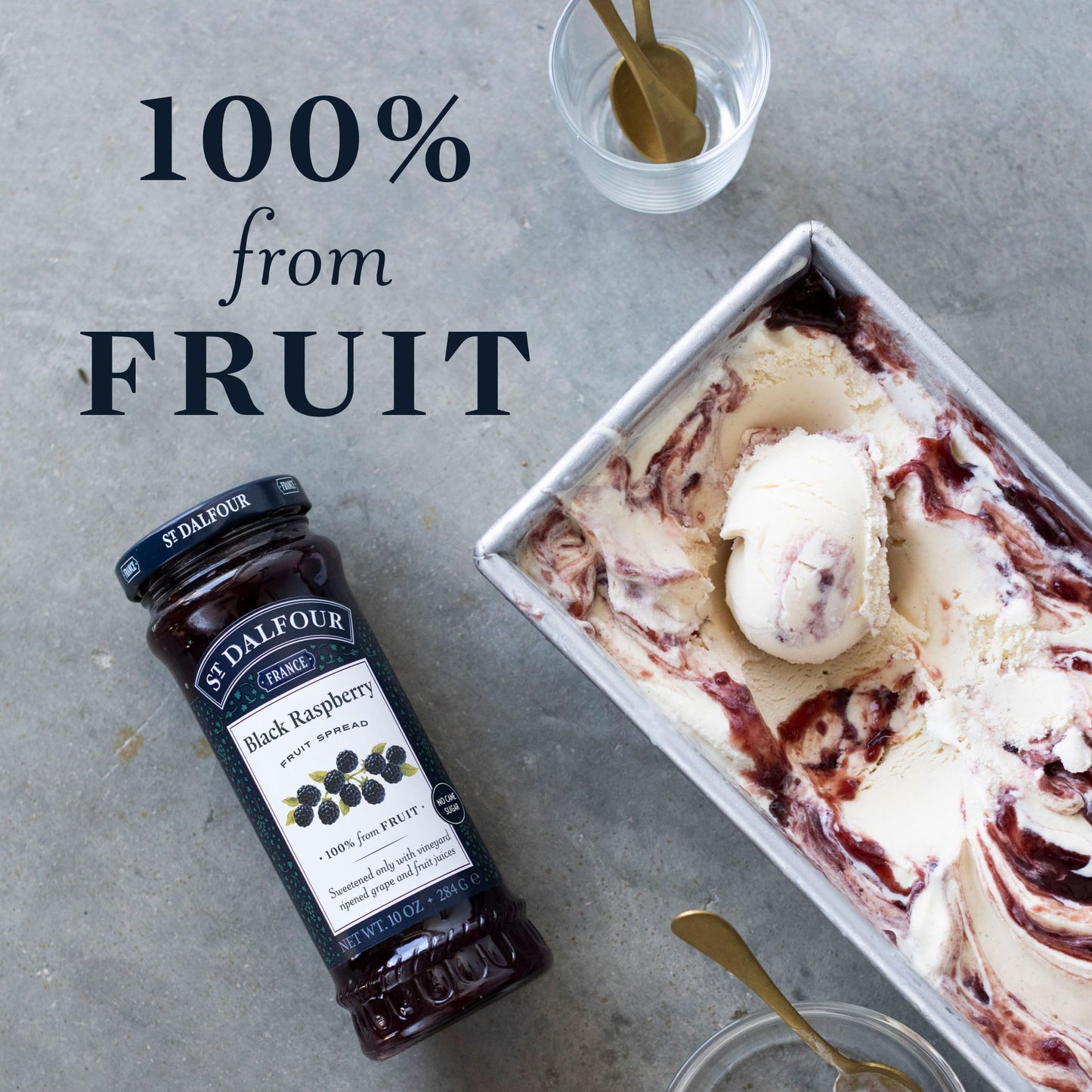 St. Dalfour Black Raspberry Fruit Spread - 10Oz - 100% From Fruit, No Artificial Ingredients, Non-Gmo, No Cane Sugars, All Natur