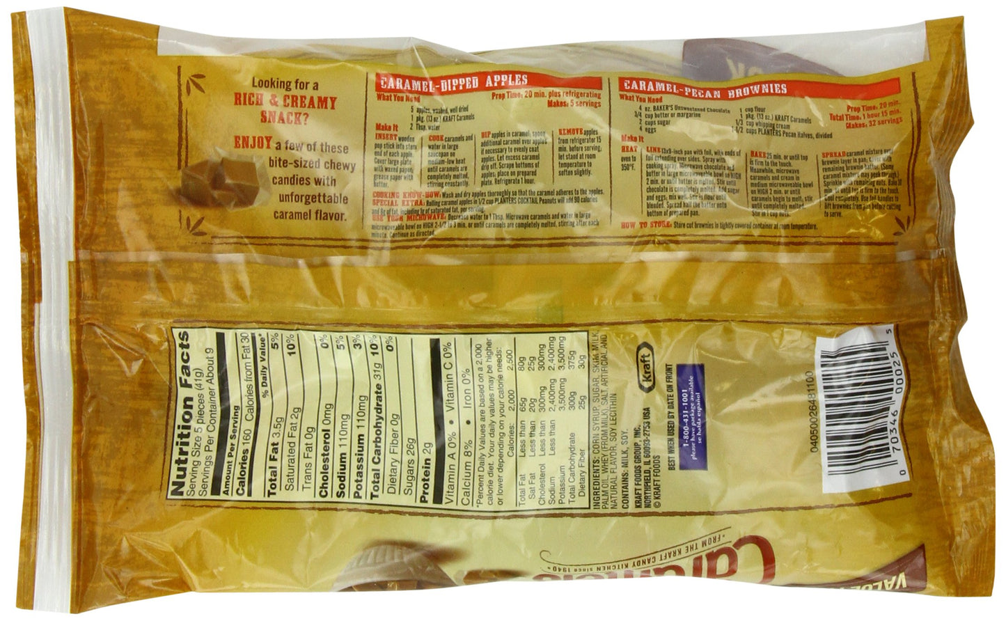 Kraft Caramels Bag, 13 Ounce