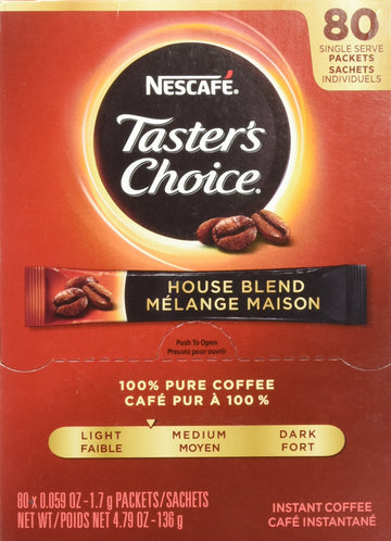 Premium Instant-Coffee Single-Serve Sticks, Original Blend, .06Oz, 80/Box