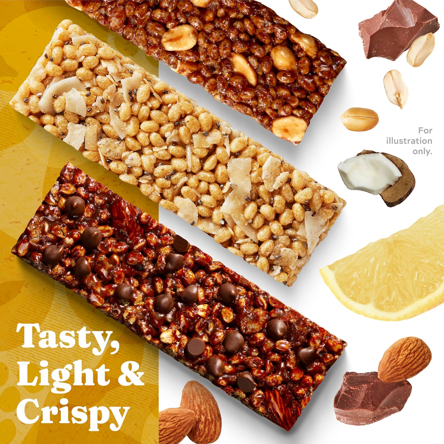 Simply Protein Crispy Vegan Protein Bars - 3 Flavors, 13g Protein, 2g Sugar, 4 Count (Pack of 3), Gluten Free, Non GMO, Kosher