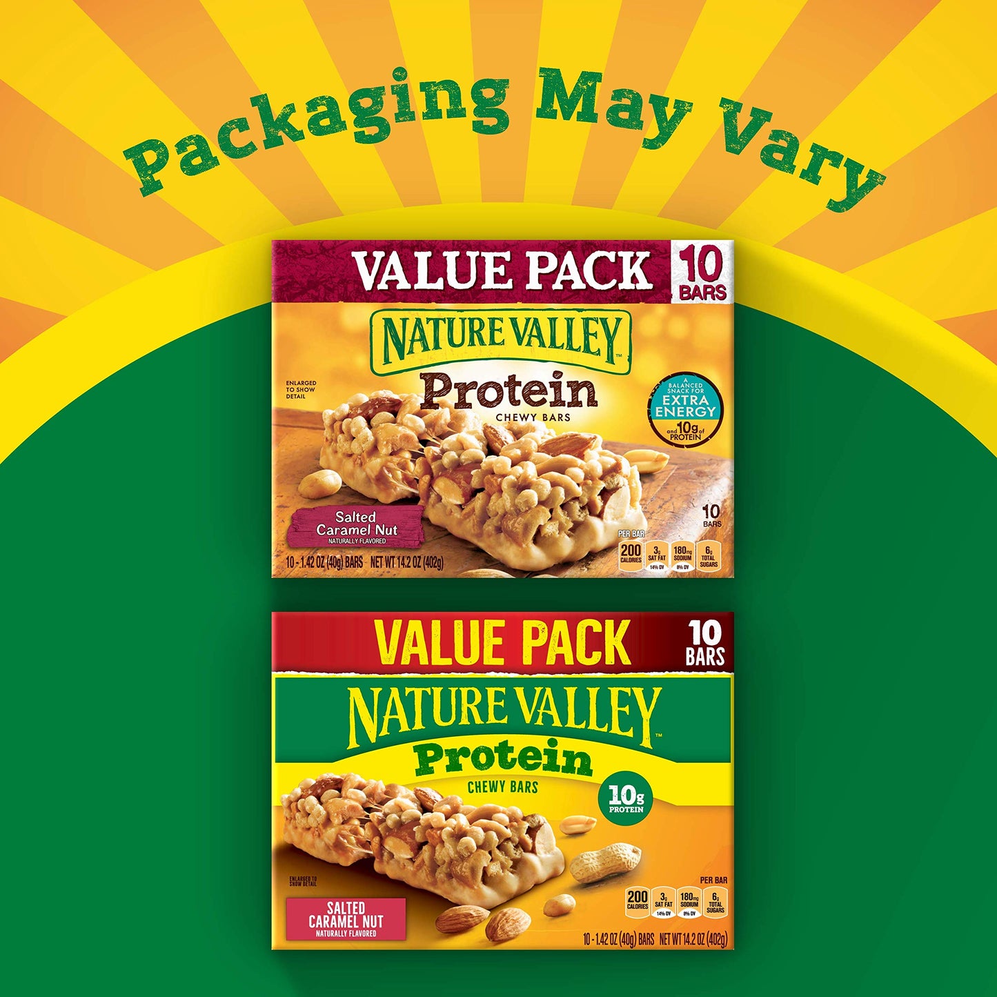 Nature Valley Protein Granola Bars, Salted Caramel Nut, Snack Bars, 10 ct, 14.2 OZ