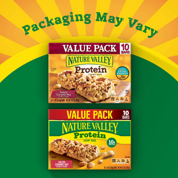 Nature Valley Protein Granola Bars, Salted Caramel Nut, Snack Bars, 10 ct, 14.2 OZ