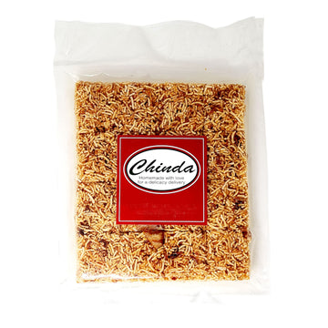 Thai Mee Krob Crispy Rice Noodles Snack By Chinda 4.2 Oz.X 2 Packs With Bonus Vintage Style Metallic Bag Clip (3-Piece Set)