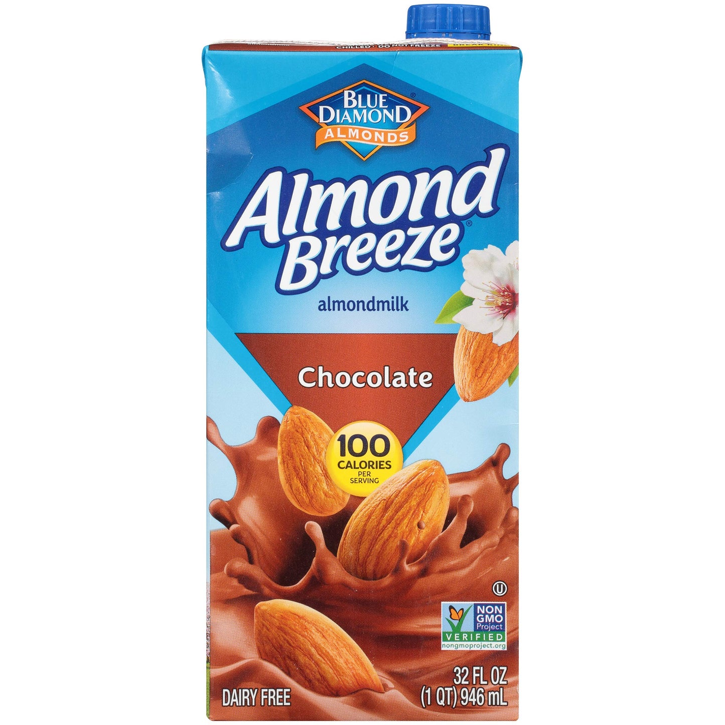 Almond Breeze Dairy Free Almondmilk, Chocolate, 32 Fl Oz (Pack Of 12)