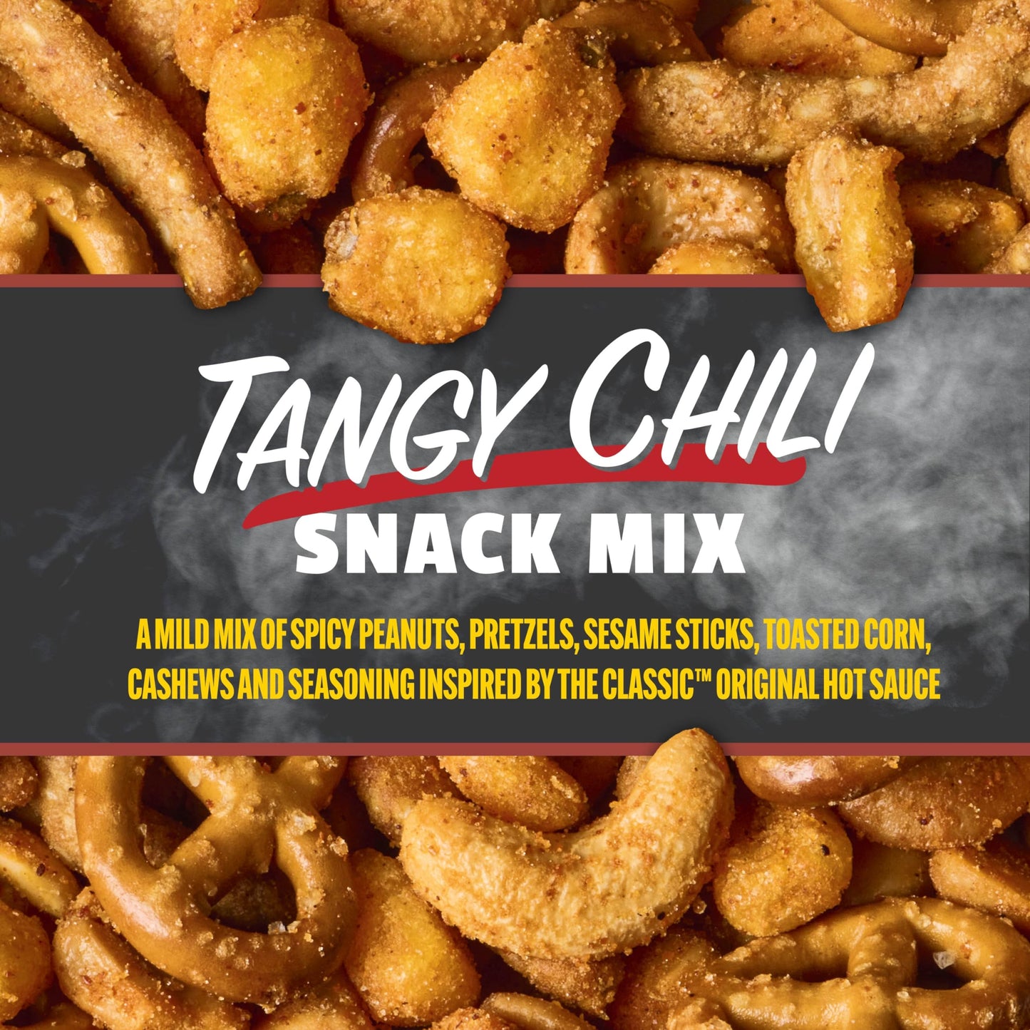 Snak Club Tangy Chili Snack Mix, Mild Spicy Snacks, 4.5 oz Resealable Bag (6 Count)