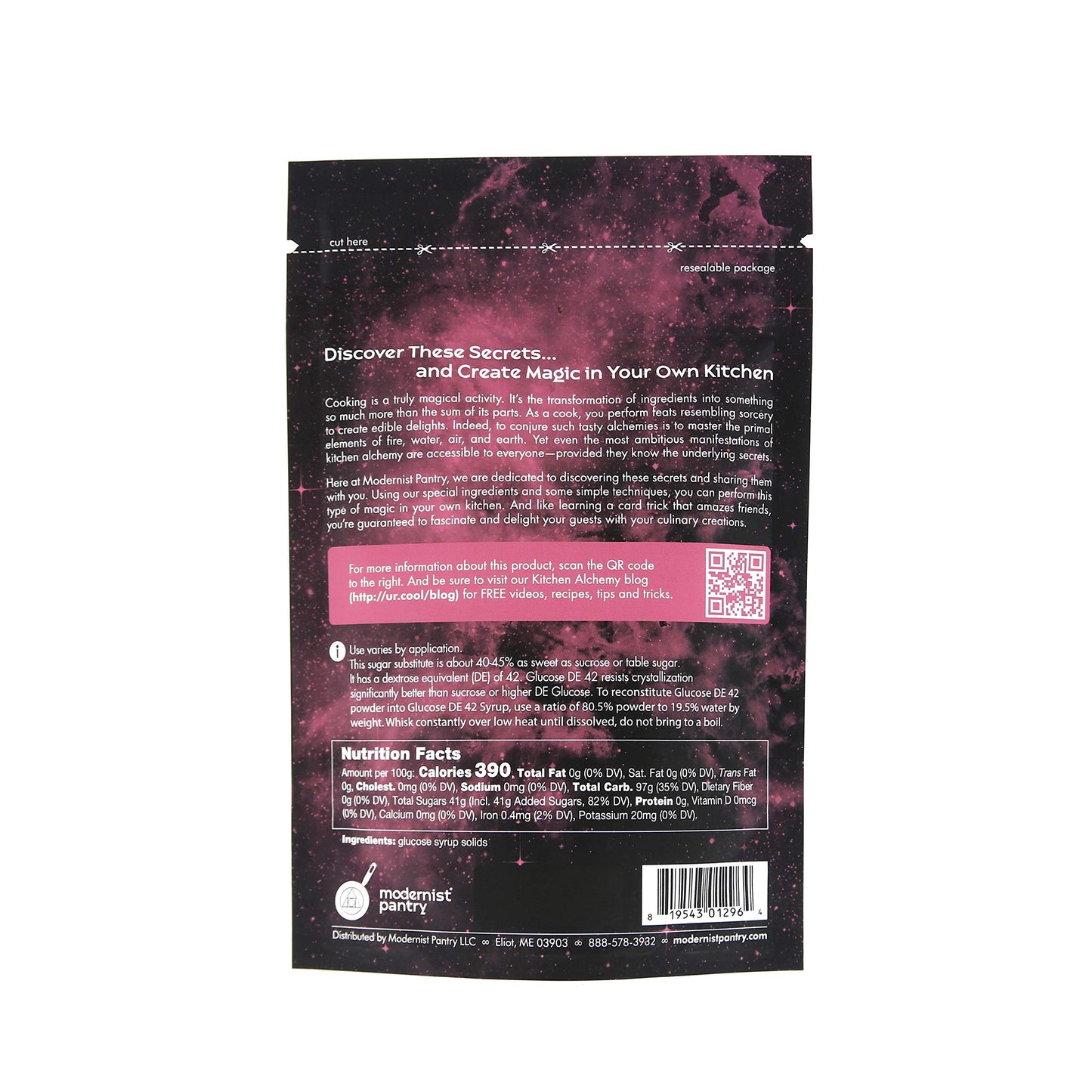 Pure Glucose DE 42 Powder [syrup solids] Vegan Gluten-Free OU Kosher Certified - 200g/7oz