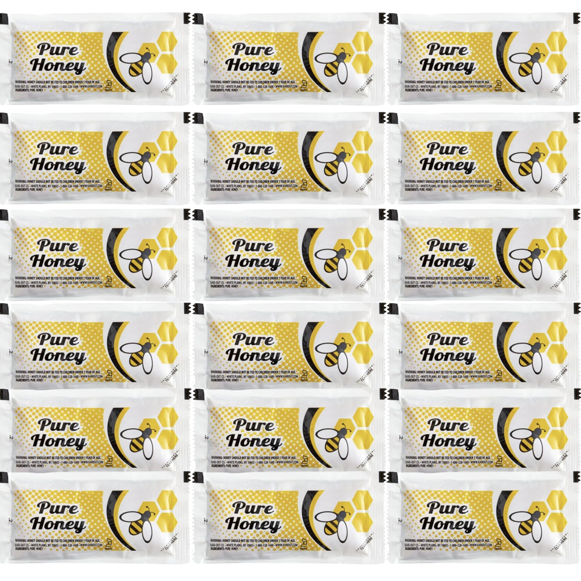 Honey Lovers Gift Pack - 50 Individual Packets of Pure Honey - Perfect for Tea, Coffee, Travel, and Snacking, Single Serve Packe