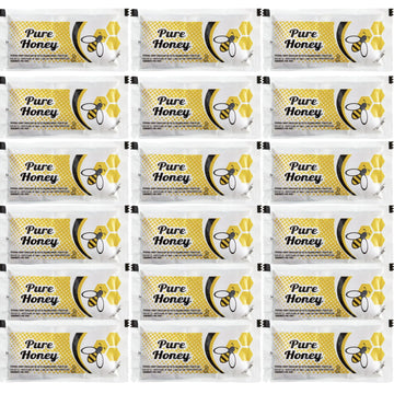 Honey Lovers Gift Pack - 50 Individual Packets of Pure Honey - Perfect for Tea, Coffee, Travel, and Snacking, Single Serve Packe