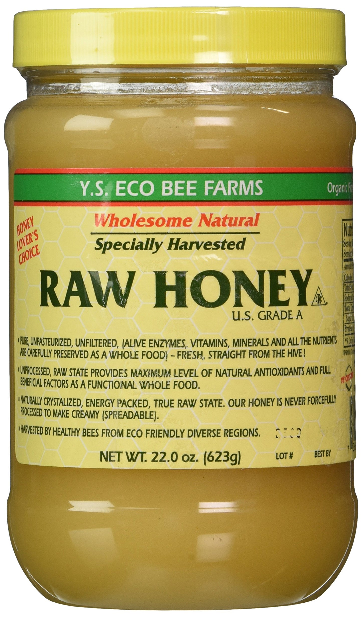 Y.S. Eco Bee Farms Raw Honey - 22 Oz Pack Of 3