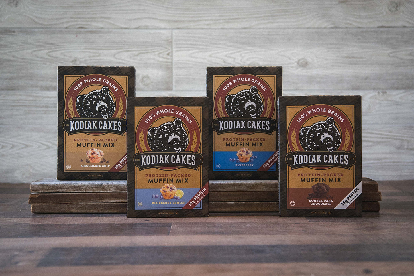 Kodiak Cakes Power Bake, Non Gmo, Protein Packed Muffin Mix, Double Dark Chocolate, 14 Ounce - No Preservatives