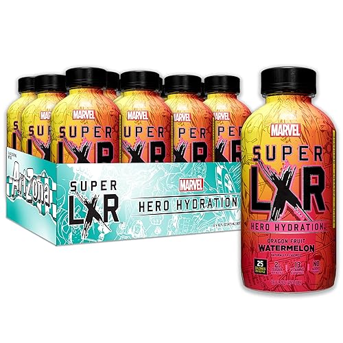 Arizona X Marvel Super Lxr Hero Hydration - Dragon Fruit Watermelon - 16Oz (Pack Of 12) - Sports Drink, With Electrolytes - Thirst Quencher