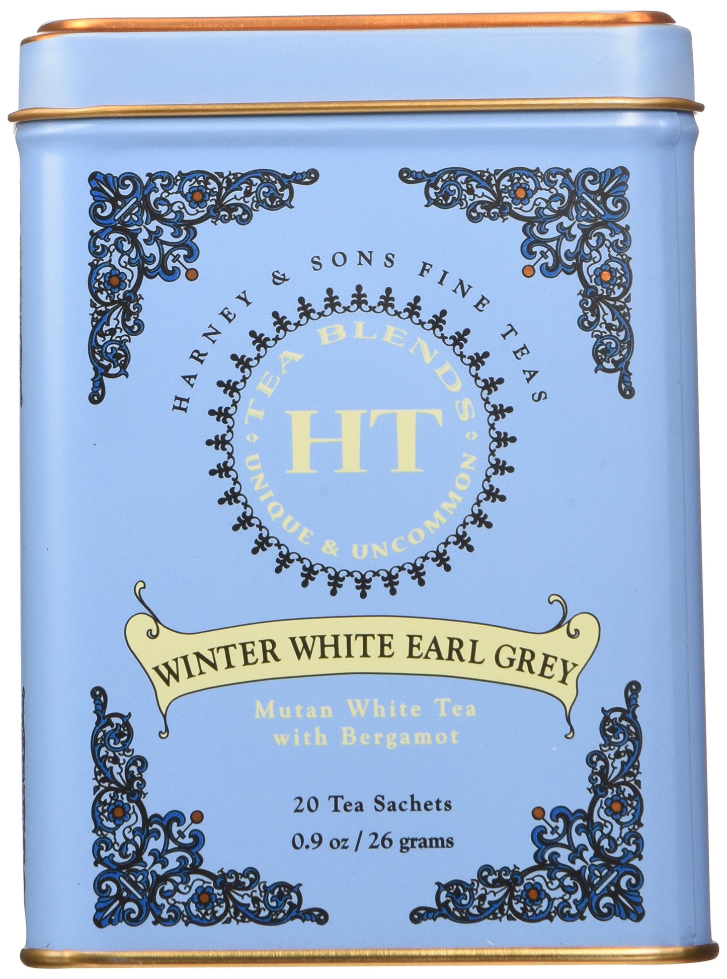 Harney & Son'S Mothers Day Winter White Earl Grey Tea (20 Sachets, 1.4Oz Tin) - Chinese White Tea Blended With Natural Lemony Be