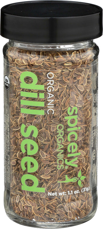 Spicely Organic Dill Seeds Whole 1.10 Ounce Jar Certified Gluten Free
