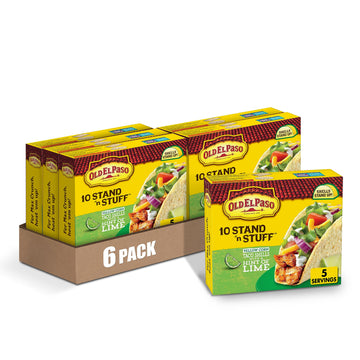 Old El Paso Stand 'N Stuff Taco Shells With A Hint Of Lime, 10-Count (Pack Of 6)