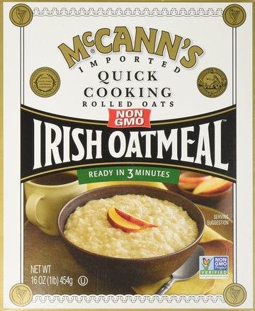 McCanns Irish Oatmeal Quick Cooking Rolled Oats, 16-Ounce Boxes, Pack of 6