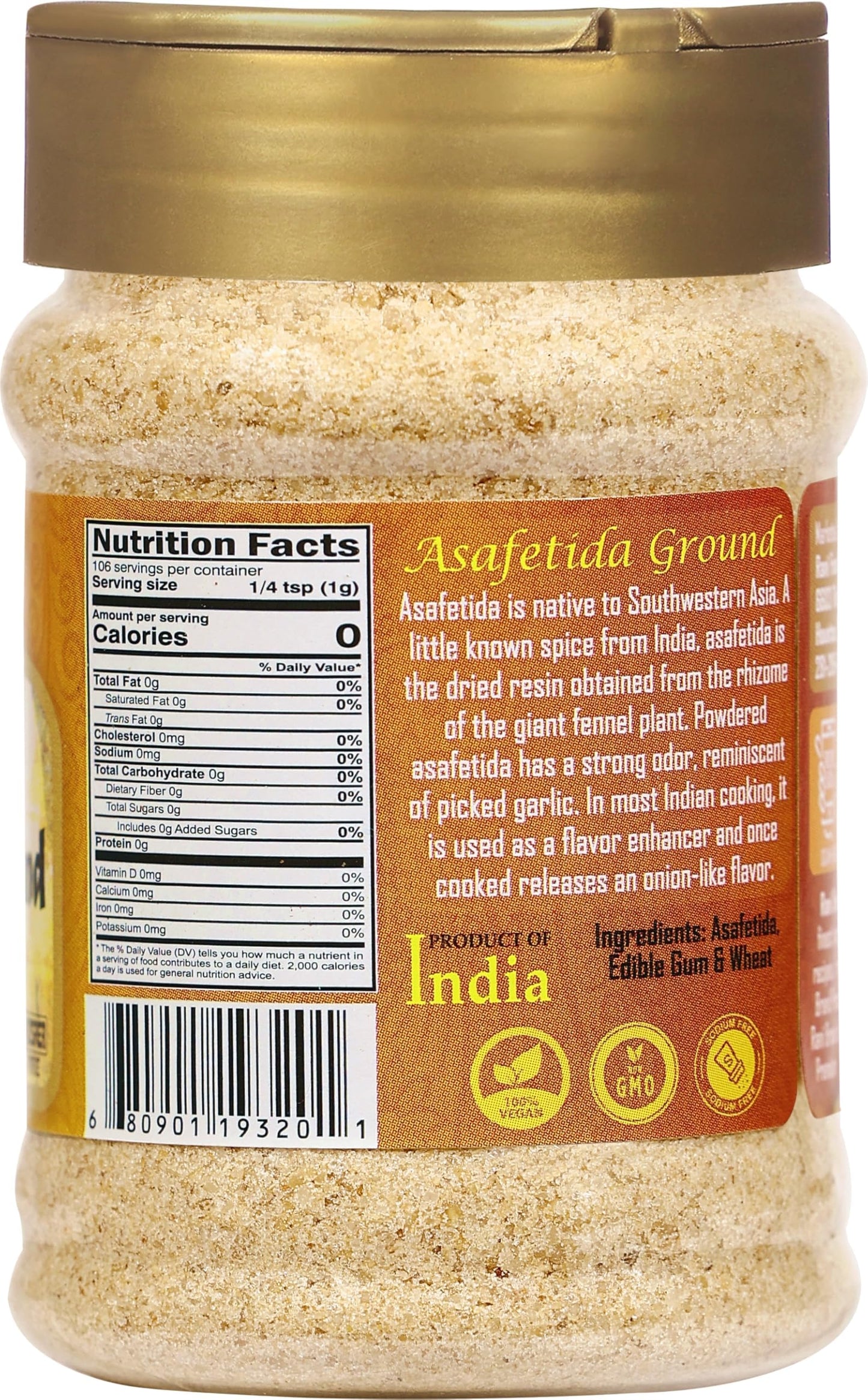 Rani Asafetida (Hing) Ground 3.75oz (106g) PET Jar, Pack of 12 ~ All Natural | Salt Free | Vegan | Non-GMO | Asafoetida Indian S