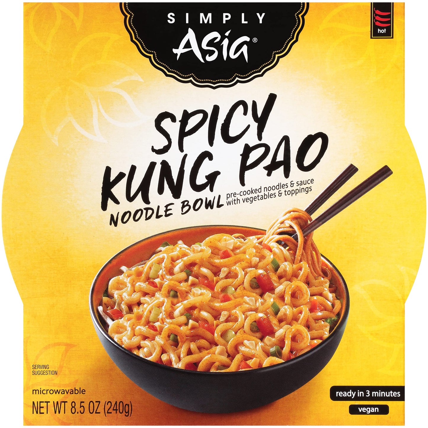 Simply Asia Spicy Kung Pao Noodle Bowl, 8.5 oz, Pack of 6, Model 044575