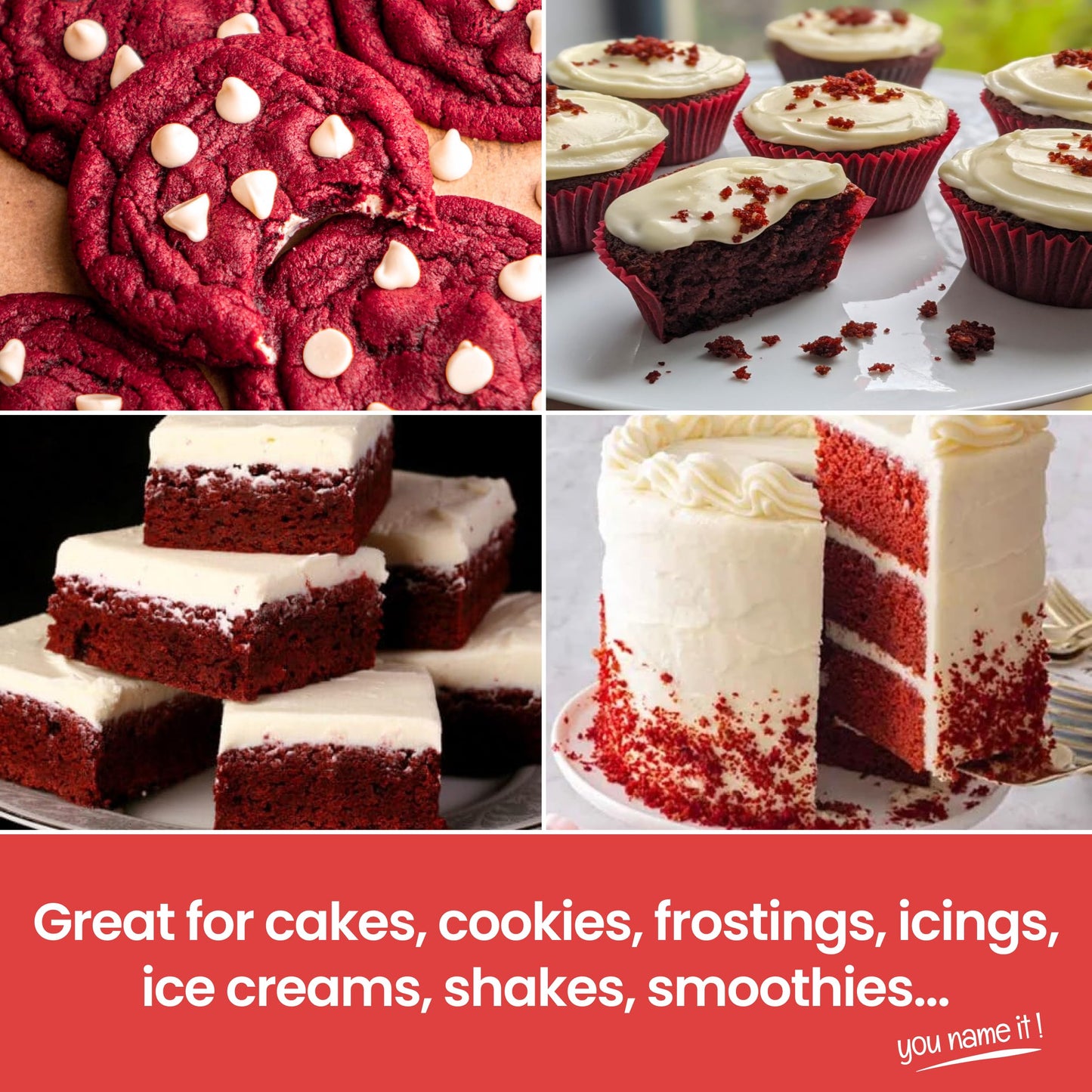 LorAnn Red Velvet Bakery Emulsion, 4 oz - Intense Red Velvet Cake Flavor Extract for Baking, Candy Making, Icings & Desserts, Ve