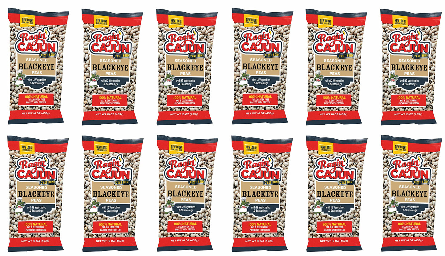 Seasoned Blackeye Beans 16 oz Ragin' Cajun (Pack of 12)