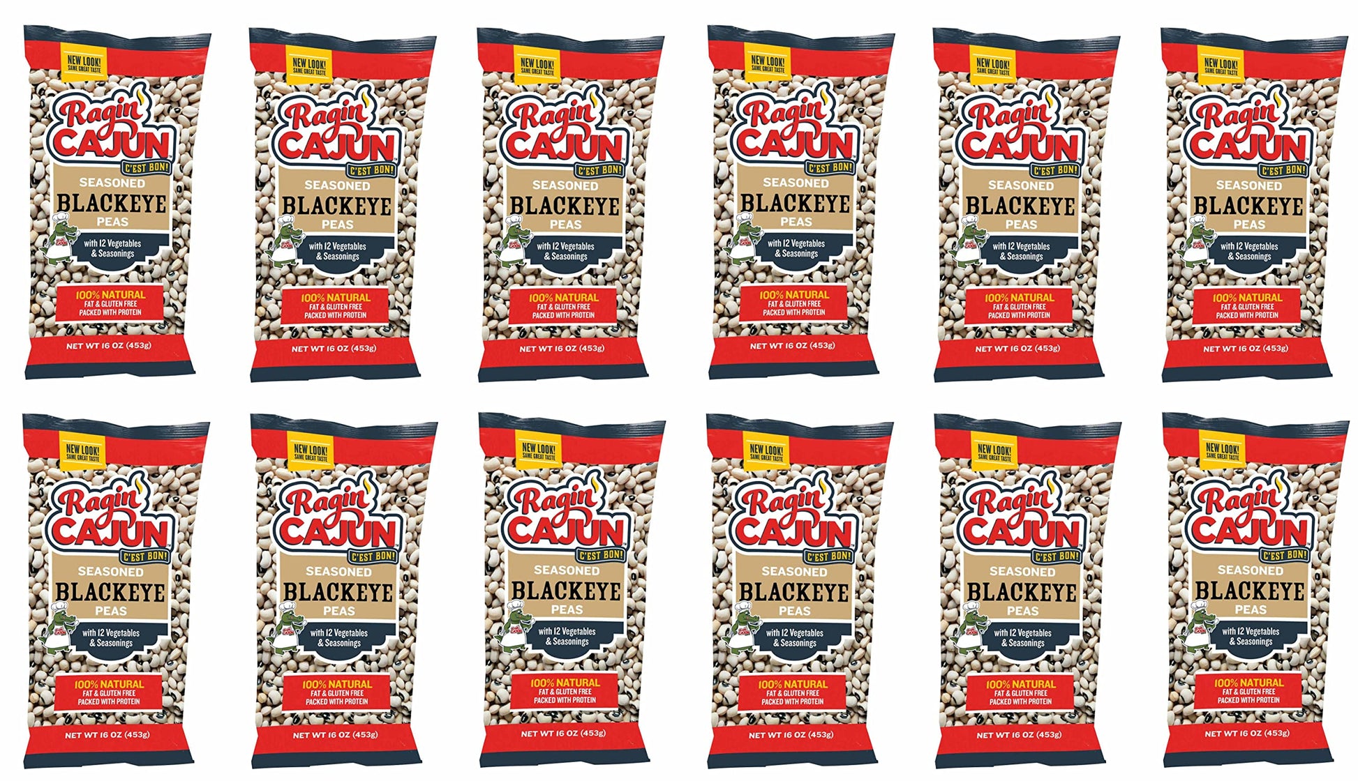 Seasoned Blackeye Beans 16 oz Ragin' Cajun (Pack of 12)
