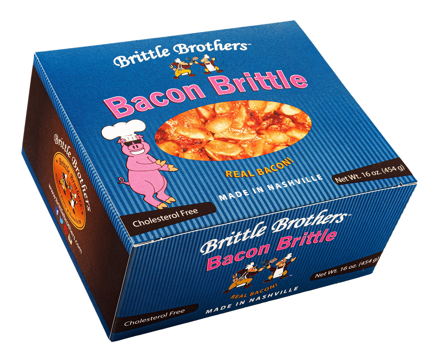Brittle Brothers Bacon Peanut Brittle - Nashville Tennessee Voted #1 More Nuts Less Sugar Gift Set Cashew Pecan Bacon Corporate 