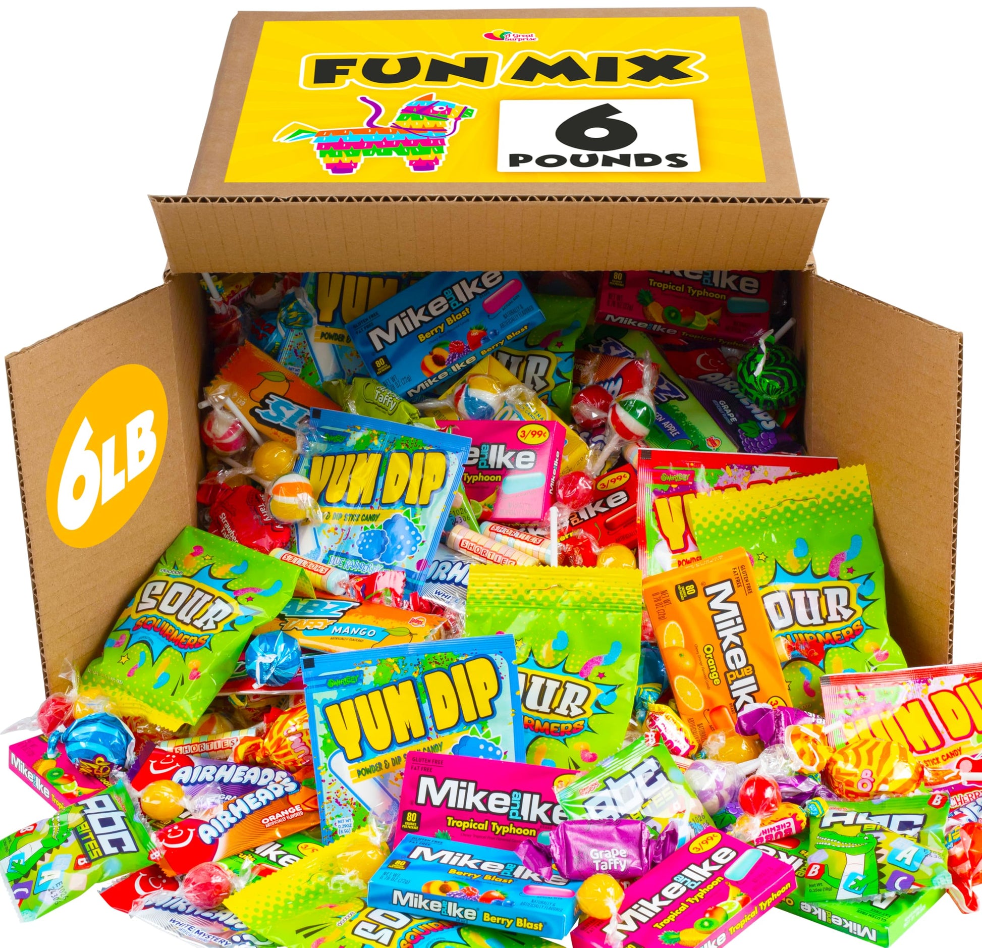 Bulk Candy Assortment - 6 Pounds - Cinco De Mayo Candies Bulk - Individually Wrapped - Treats for Pinatas, Birthdays, Offices
