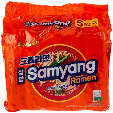 Samyang Ramen Instant Noodles, 120G (Pack Of 5) Pouch, 550 G (40-226-031)