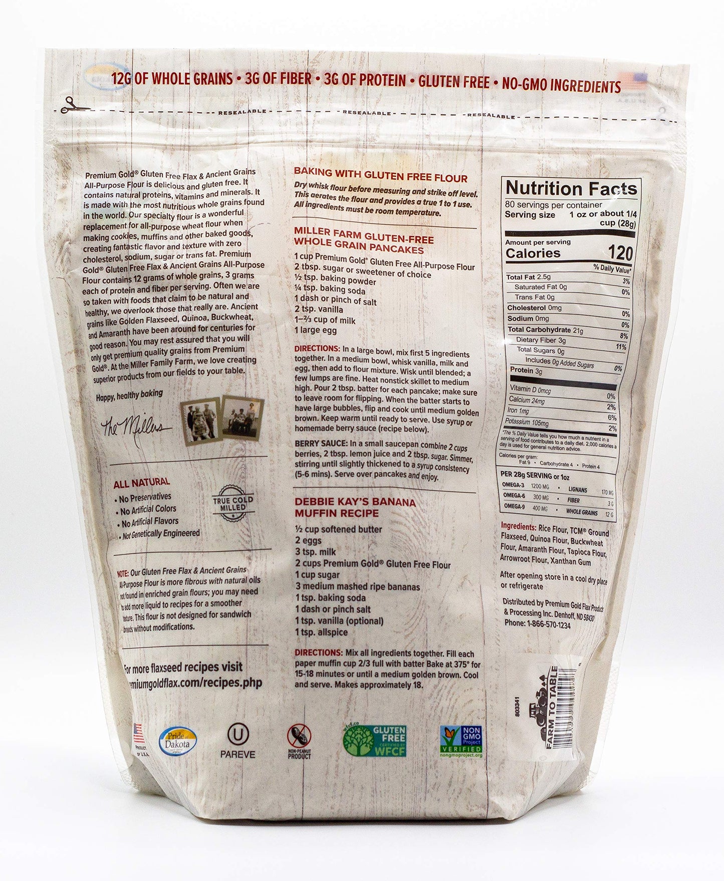 Premium Gold Gluten Free All Purpose Flour, 5 Pound