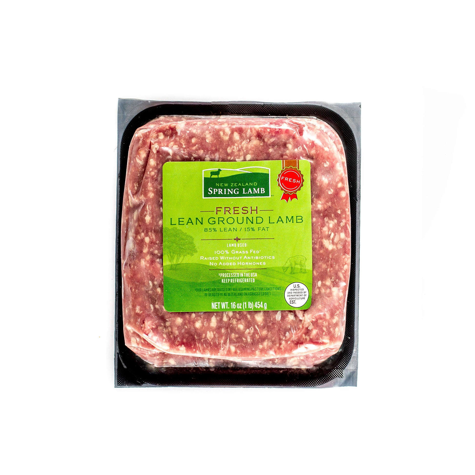 New Zealand Spring Lamb, Fresh New Zealand Ground Lamb Brick, 1 lb