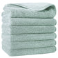 Polyte Premium Lint Free Microfiber Washcloth Face Towel, 13 X 13 In, Set Of 6 (Light Green)