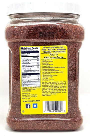MEXENE Chili Powder Seasoning, 38 Ounce - Premium Spice for Authentic Flavor in Cooking and Seasoning