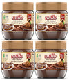 Nutio Milk Chocolate Hazelnut Spread, More Hazelnut, Less Added Sugar, Palm Oil and Gluten Free, Non GMO, Peanut Free, 56oz (4 P