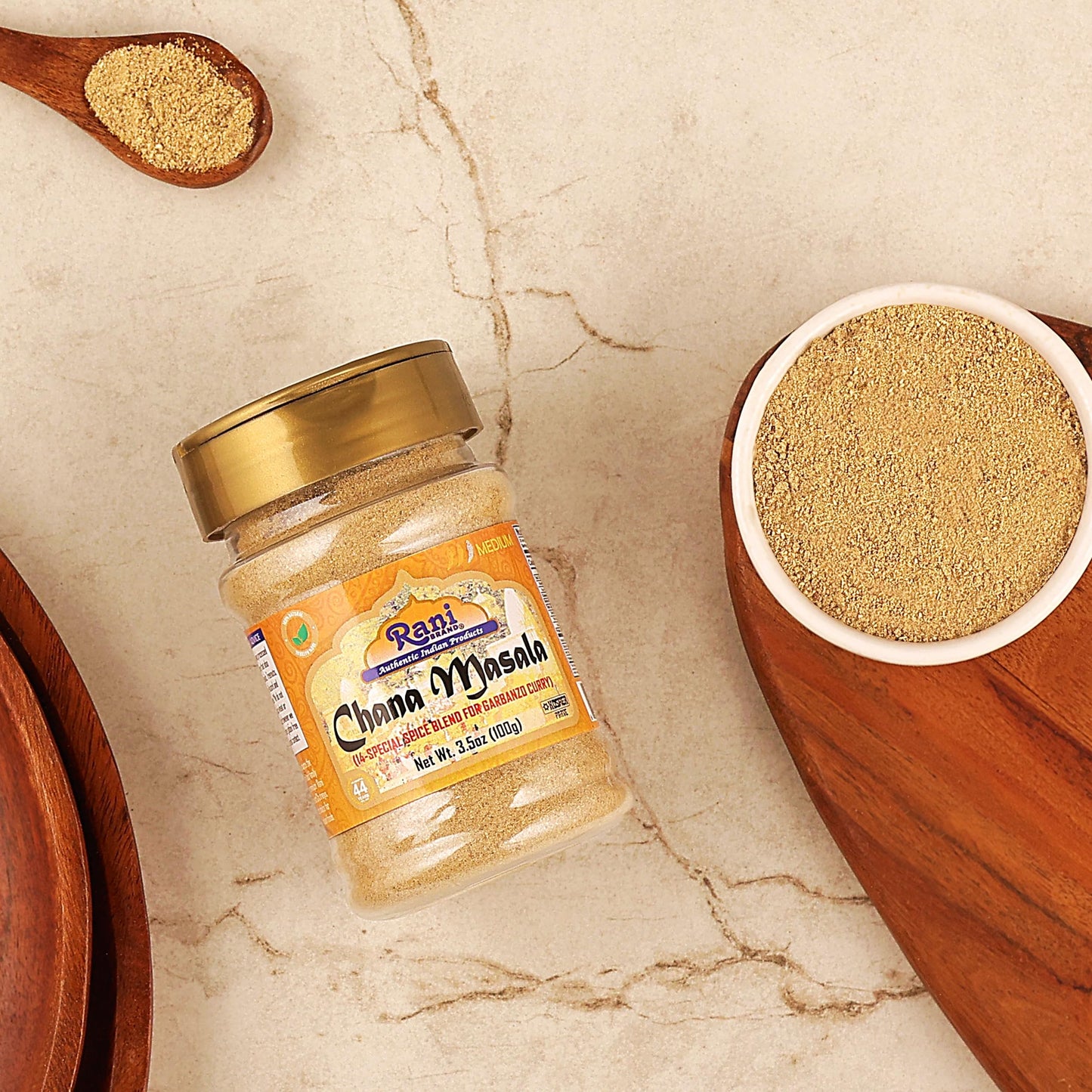 Rani Chana Masala (Garbanzo Curry 15-Spice Blend) 3.5Oz (100G) Pet Jar ~ All Natural | Vegan | No Colors | Gluten Friendly | Non-Gmo | Kosher | Indian Origin