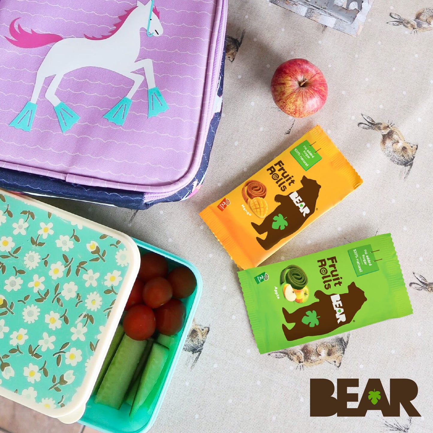 BEAR Real Fruit Snack Rolls - Gluten Free, Vegan, and Non-GMO - Mango - Healthy School And Lunch Snacks For Kids And Adults, 0.7