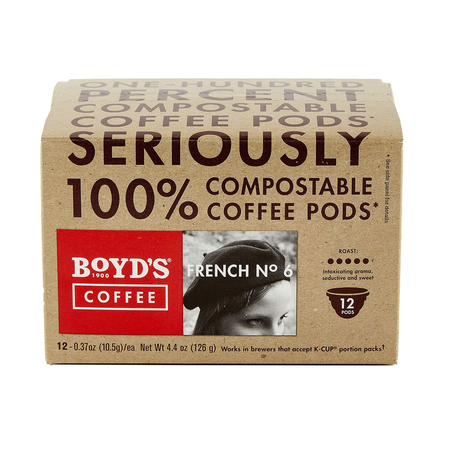 Boyds Coffee French No. 6 Ground Dark Roast Coffee, 12 Count Pack - 100% Arabica, Rich & Full-Flavored