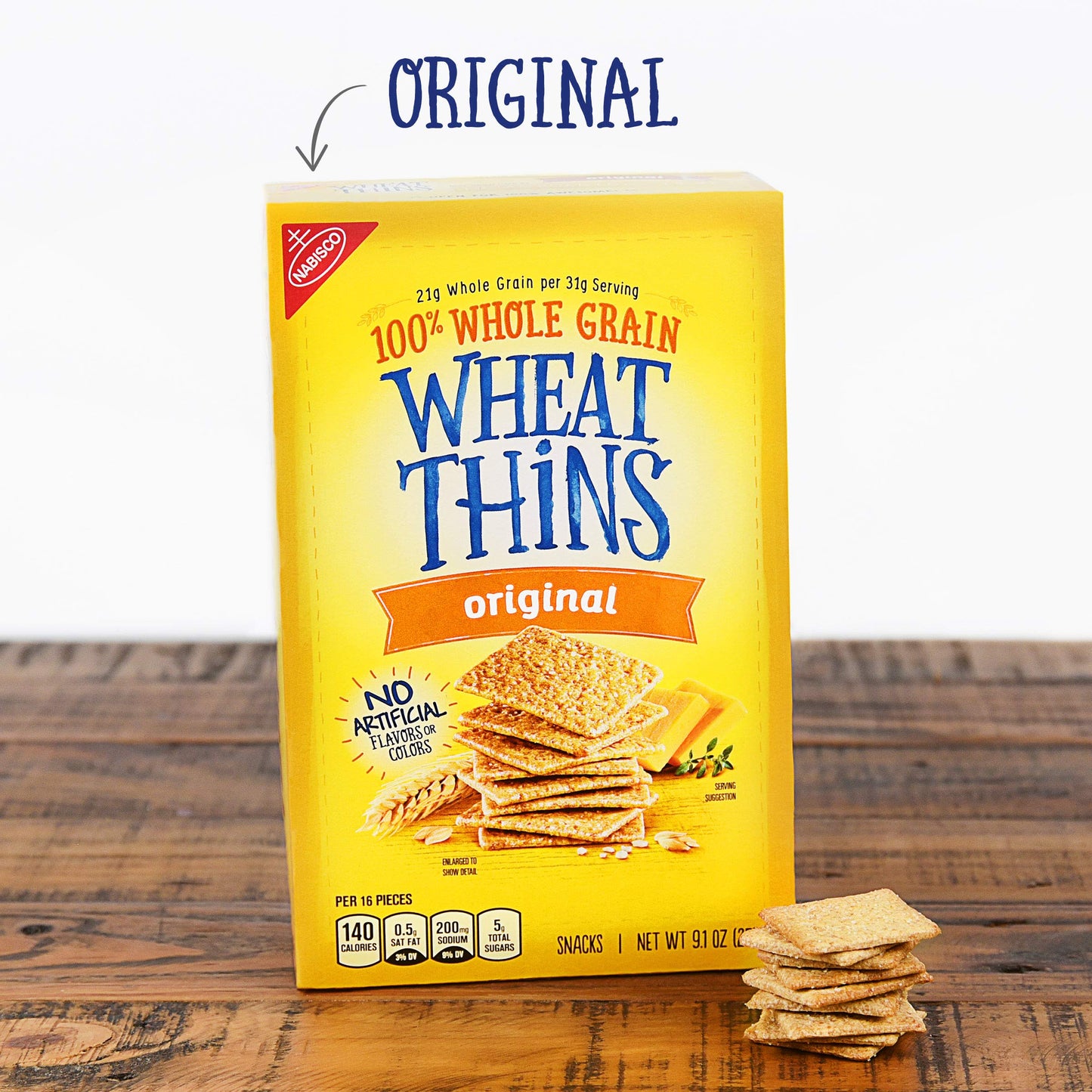 Wheat Thins Original Whole Grain Wheat Crackers, 6 - 9.1 Ounce Boxes (Pack Of 6)