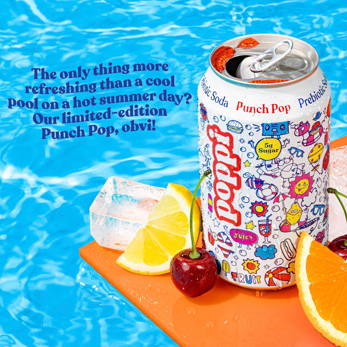 Poppi Sparkling Prebiotic Soda with Apple Cider Vinegar, Seltzer Water & Fruit Juice, 12 Fl Oz, Pack of 12